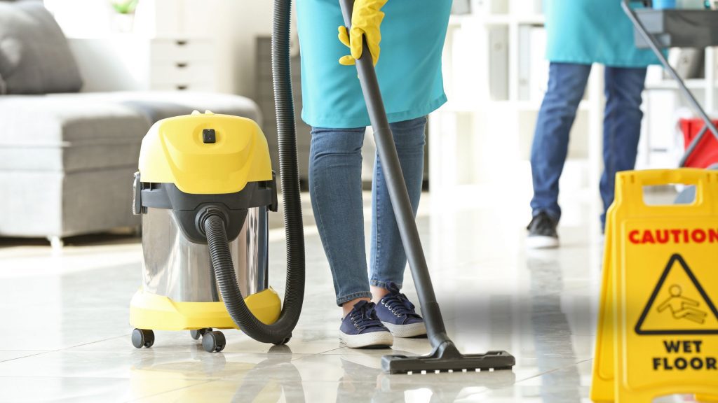 Image of a commercial vacuum cleaner being used for Commercial Vacuum vs Residential Vacuum Cleaners