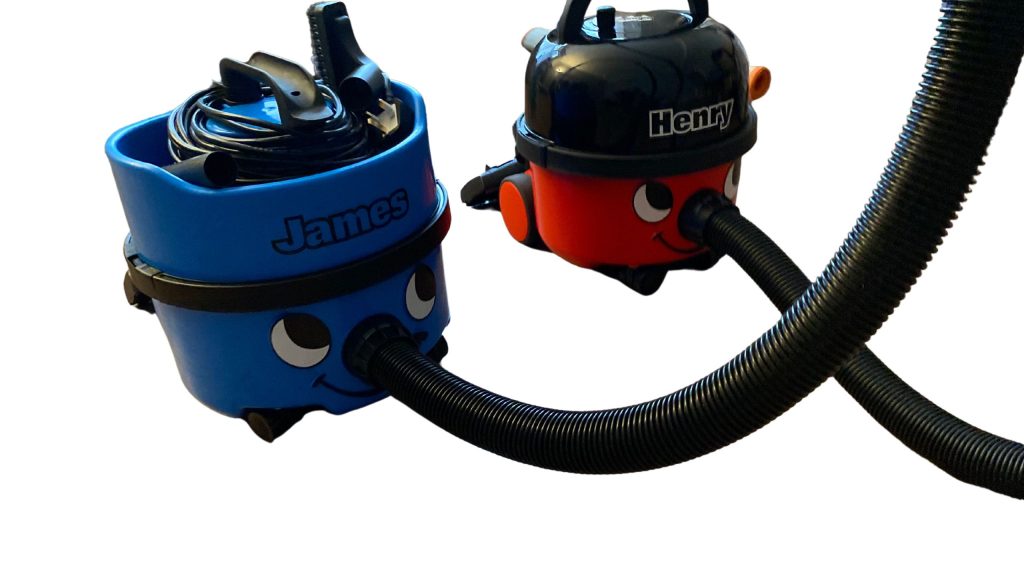 Henry vs James vacuums side by side